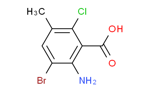 CAS No. 1564576-69-7, 2-amino-3-bromo-6-chloro-5-methylbenzoic acid