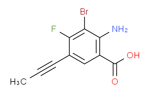 CAS No. 2543071-16-3, 2-amino-3-bromo-4-fluoro-5-(prop-1-yn-1-yl)benzoic acid