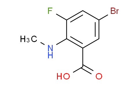 CAS No. 1049137-62-3, 5-bromo-3-fluoro-2-(methylamino)benzoic acid