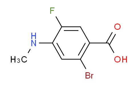 CAS No. 1864590-32-8, 2-bromo-5-fluoro-4-(methylamino)benzoic acid