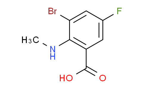CAS No. 2090370-17-3, 3-bromo-5-fluoro-2-(methylamino)benzoic acid