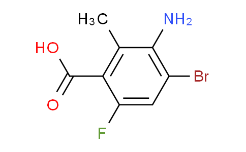 CAS No. 1782596-09-1, 3-amino-4-bromo-6-fluoro-2-methylbenzoic acid