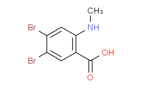 CAS No. 25055-61-2, 4,5-dibromo-2-(methylamino)benzoic acid