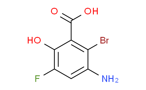 CAS No. 1785441-01-1, 3-amino-2-bromo-5-fluoro-6-hydroxybenzoic acid