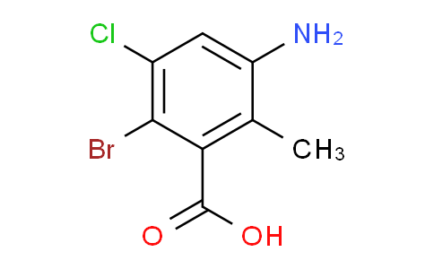 CAS No. 1935172-06-7, 3-amino-6-bromo-5-chloro-2-methylbenzoic acid