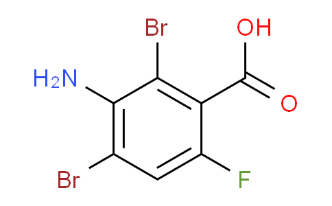 CAS No. 1208076-94-1, 3-amino-2,4-dibromo-6-fluorobenzoic acid