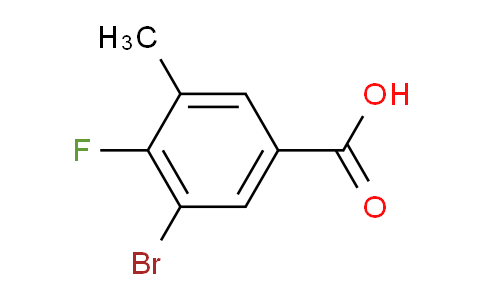 CAS No. 1380310-06-4, 3-bromo-4-fluoro-5-methylbenzoic acid