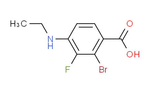 CAS No. 1699692-95-9, 2-bromo-4-(ethylamino)-3-fluorobenzoic acid