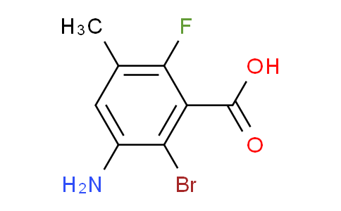 CAS No. 1782325-12-5, 3-amino-2-bromo-6-fluoro-5-methylbenzoic acid