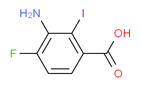 CAS No. 2090319-01-8, 3-amino-4-fluoro-2-iodobenzoic acid