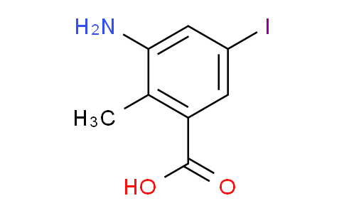 CAS No. 2091744-58-8, 3-amino-5-iodo-2-methylbenzoic acid