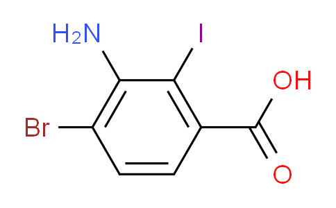 CAS No. 2168298-00-6, 3-amino-4-bromo-2-iodobenzoic acid