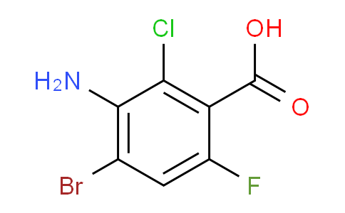 CAS No. 2169204-65-1, 3-amino-4-bromo-2-chloro-6-fluorobenzoic acid