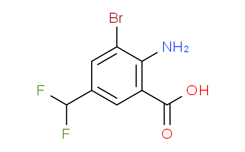 CAS No. 2386009-50-1, 2-amino-3-bromo-5-(difluoromethyl)benzoic acid