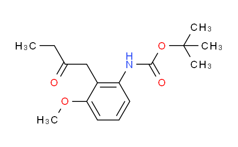 CAS No. 164082-78-4, Carbamic acid,[3-methoxy-2-(2-oxobutyl)phenyl]-,1,1-dimethylethyl ester (9CI)