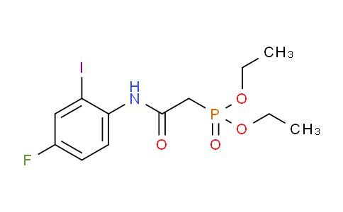 CAS No. 1257262-45-5, diethyl {[(4-fluoro-2-iodophenyl)carbamoyl]methyl}phosphonate