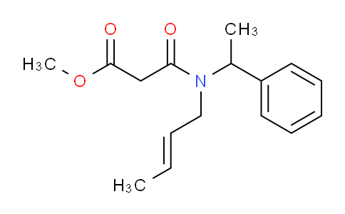 CAS No. 348620-14-4, Propanoic acid, 3-[2-buten-1-yl(1-phenylethyl)amino]-3-oxo-, methyl ester