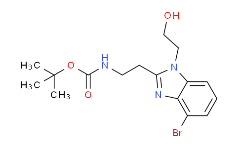 CAS No. 1211269-86-1, tert-Butyl (2-(4-bromo-1-(2-hydroxyethyl)-1H-benzo[d]imidazol-2-yl)ethyl)carbamate
