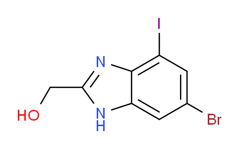CAS No. 1935040-02-0, 6-Bromo-2-(hydroxymethyl)-4-iodobenzimidazole