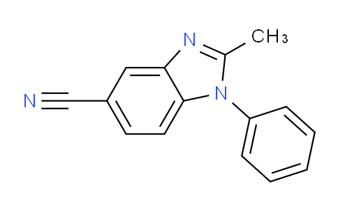 CAS No. 63339-94-6, 2-methyl-1-phenyl-1H-benzo[d]imidazole-5-carbonitrile