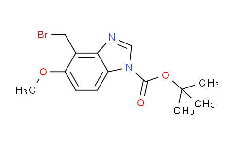 CAS No. 132873-84-8, tert-butyl 4-(bromomethyl)-5-methoxy-1H-benzo[d]imidazole-1-carboxylate