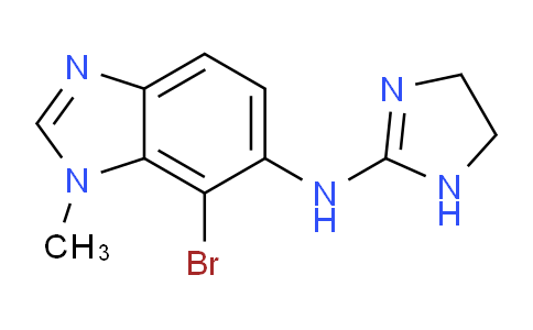 CAS No. 177843-99-1, 7-bromo-N-(4,5-dihydro-1H-imidazol-2-yl)-1-methyl-1H-benzo[d]imidazol-6-amine