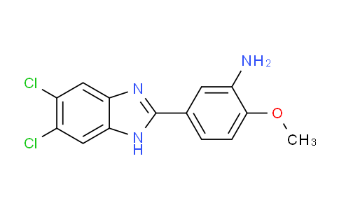 CAS No. 381216-74-6, 5-(5,6-dichloro-1H-benzo[d]imidazol-2-yl)-2-methoxyaniline