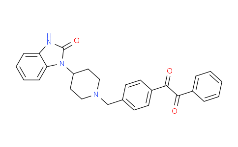 CAS No. 612848-74-5, 1-(4-((4-(2-oxo-2,3-dihydro-1H-benzo[d]imidazol-1-yl)piperidin-1-yl)methyl)phenyl)-2-phenylethane-1,2-dione