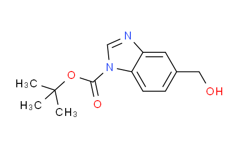 CAS No. 725237-71-8, tert-butyl 5-(hydroxymethyl)-1H-benzo[d]imidazole-1-carboxylate