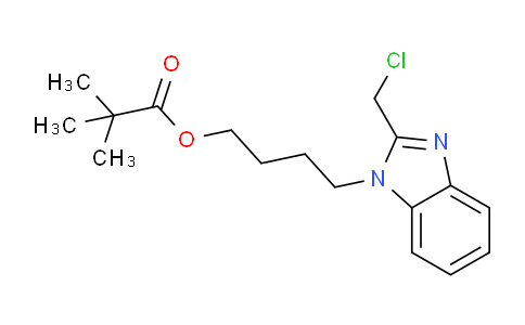CAS No. 807316-60-5, 4-(2-(Chloromethyl)-1H-benzo[d]imidazol-1-yl)butyl pivalate