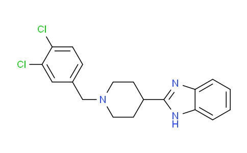 CAS No. 887217-17-6, 2-(1-(3,4-Dichlorobenzyl)piperidin-4-yl)-1H-benzo[d]imidazole