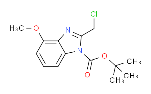 CAS No. 558445-48-0, tert-butyl 2-(chloromethyl)-4-methoxy-1H-benzo[d]imidazole-1-carboxylate
