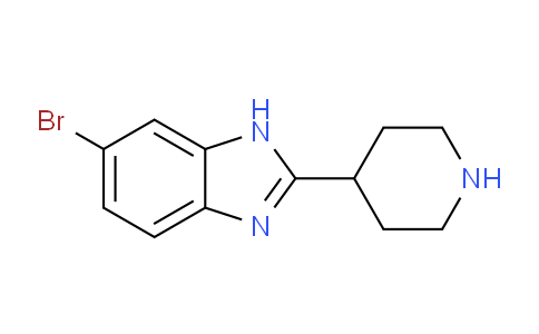 CAS No. 578709-05-4, 6-Bromo-2-piperidin-4-yl-1H-benzoimidazole