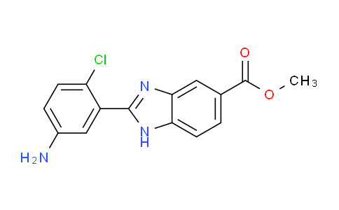 CAS No. 915791-66-1, methyl 2-(5-amino-2-chlorophenyl)-1H-benzo[d]imidazole-5-carboxylate