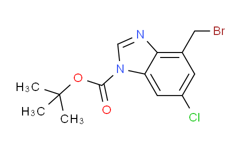 CAS No. 942317-90-0, tert-Butyl 4-(bromomethyl)-6-chloro-1H-benzo[d]imidazole-1-carboxylate