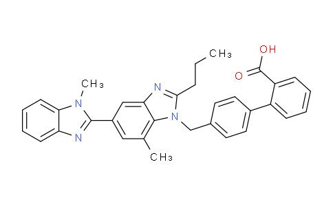 CAS No. 1026353-20-7, 4'-((1,7'-dimethyl-2'-propyl-1H,1'H-[2,5'-bibenzo[d]imidazol]-1'-yl)methyl)-[1,1'-biphenyl]-2-carboxylic acid