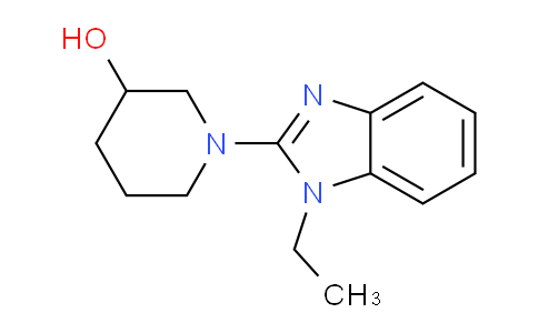 CAS No. 1065483-91-1, 1-(1-ethyl-1H-benzo[d]imidazol-2-yl)piperidin-3-ol