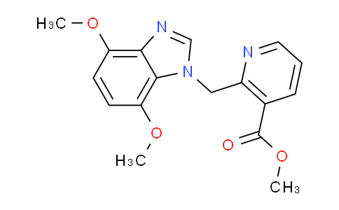 CAS No. 1315219-77-2, methyl 2-((4,7-dimethoxy-1H-benzo[d]imidazol-1-yl)methyl)nicotinate