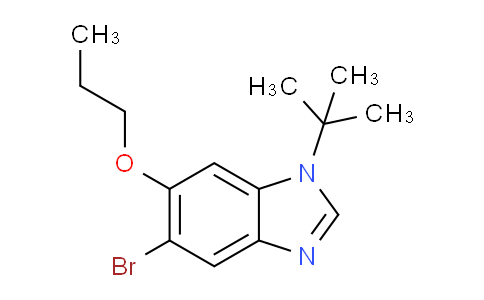 CAS No. 1314985-53-9, 5-Bromo-1-(tert-butyl)-6-propoxy-1H-benzo[d]imidazole