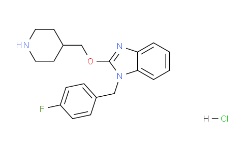 CAS No. 1353966-50-3, 1-(4-Fluorobenzyl)-2-(piperidin-4-ylmethoxy)-1H-benzo[d]imidazole hydrochloride