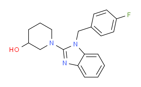 CAS No. 1417793-71-5, 1-(1-(4-Fluorobenzyl)-1H-benzo[d]imidazol-2-yl)piperidin-3-ol