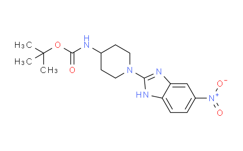 CAS No. 1417794-13-8, tert-Butyl (1-(5-nitro-1H-benzo[d]imidazol-2-yl)piperidin-4-yl)carbamate