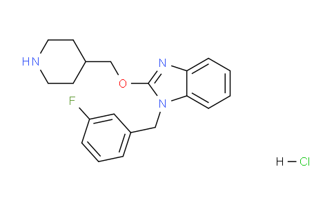 CAS No. 1417792-99-4, 1-(3-Fluorobenzyl)-2-(piperidin-4-ylmethoxy)-1H-benzo[d]imidazole hydrochloride