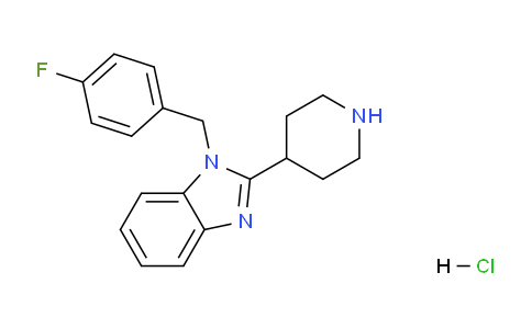 CAS No. 1420975-03-6, 1-(4-Fluorobenzyl)-2-(piperidin-4-yl)-1H-benzo[d]imidazole hydrochloride