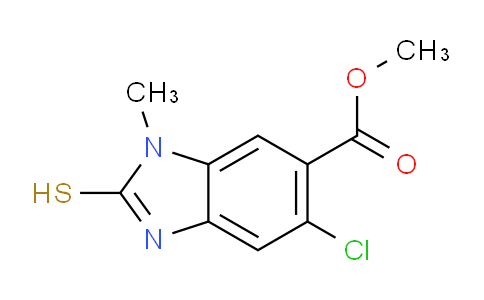 CAS No. 1446718-16-6, methyl 5-chloro-2-mercapto-1-methyl-1H-benzo[d]imidazole-6-carboxylate