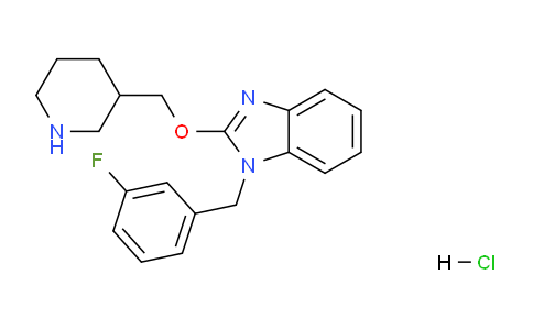 CAS No. 1417794-50-3, 1-(3-fluorobenzyl)-2-(piperidin-3-ylmethoxy)-1H-benzo[d]imidazole hydrochloride