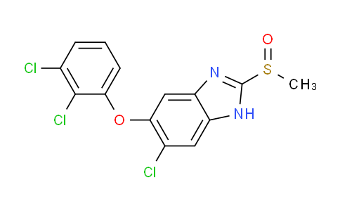 CAS No. 100648-13-3, 6-Chloro-5-(2,3-dichlorophenoxy)-2-(methylsulfinyl)-1H-benzo[d]imidazole