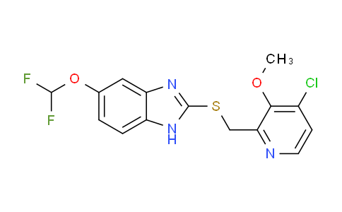 CAS No. 368890-20-4, 2-(((4-Chloro-3-methoxypyridin-2-yl)methyl)thio)-5-(difluoromethoxy)-1H-benzo[d]imidazole