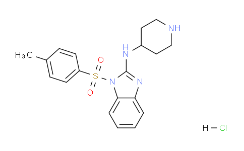 CAS No. 1185309-92-5, N-(Piperidin-4-yl)-1-tosyl-1H-benzo-[d]imidazol-2-amine hydrochloride