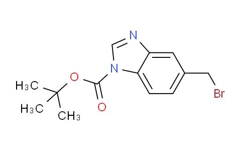 CAS No. 1037207-08-1, tert-butyl 5-(bromomethyl)-1H-benzo[d]imidazole-1-carboxylate